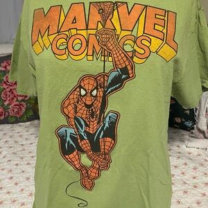 Rare Green Vintage Marvel Comics Classic Spider-Man T Shirt